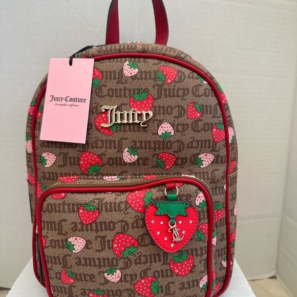 Juicy Couture Brown Backpack with Strawberry Accents main image 4